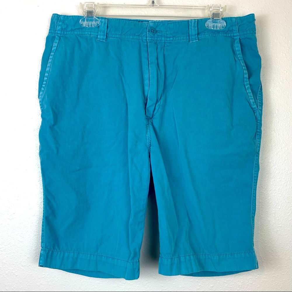 Daniel Cremieux Men’s 32 Aqua Turquoise Blue 100% Cotton Chino Shorts Casual